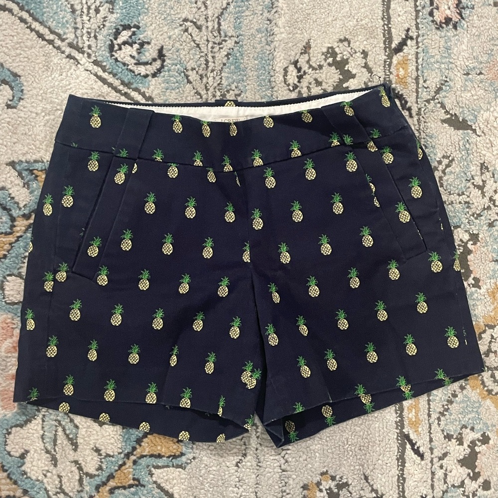 J. Crew Navy Pineapple Shorts